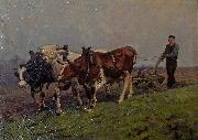 Georges Jansoone Plowing oil on canvas